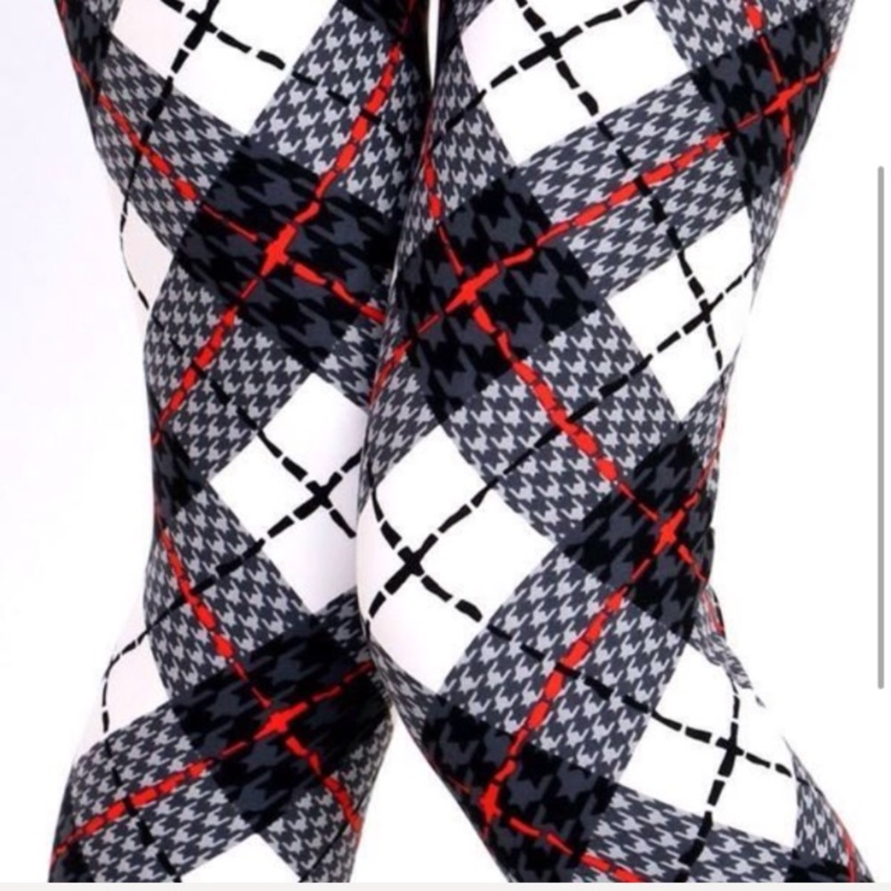 Red White and Black Leggings - Picture 2 of 4